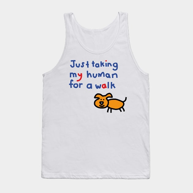 Cute Puppy Dog is taking his human for a walk Tank Top by ellenhenryart